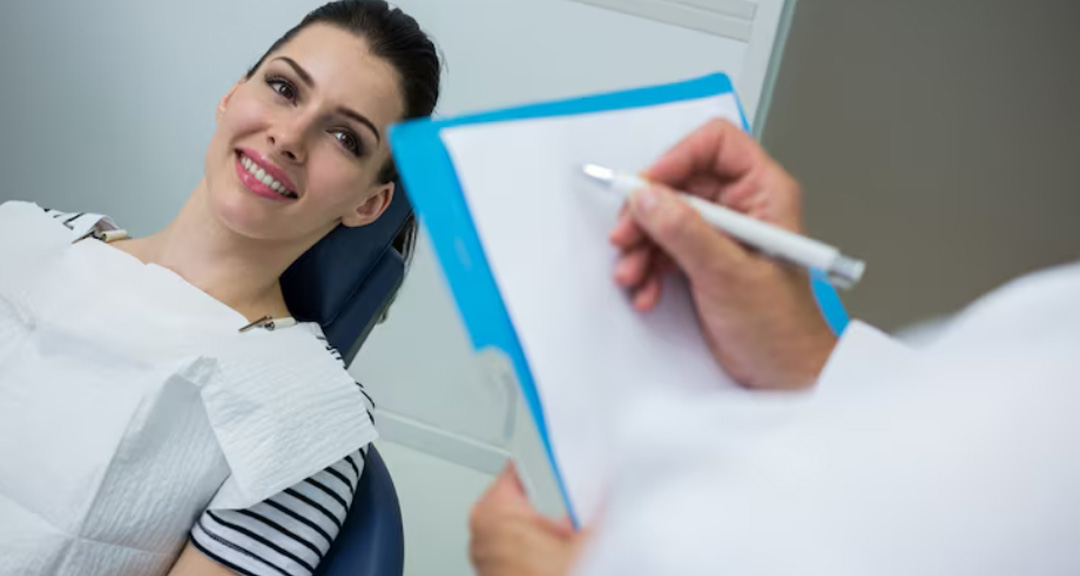 Smiling patient in the dental chair during a check-up with our dentist Ormeau Hills families visit